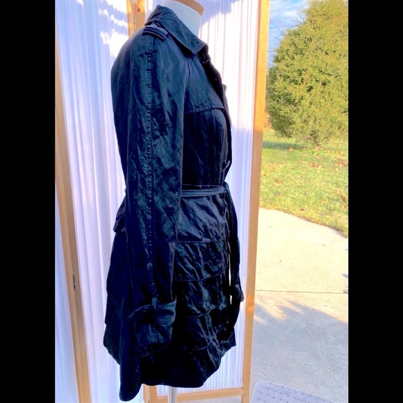 INTERNATIONAL CONCEPTS LIGHTWEIGHT LONG-LINED BELTED SILKY JACKET - Picture 5 of 10